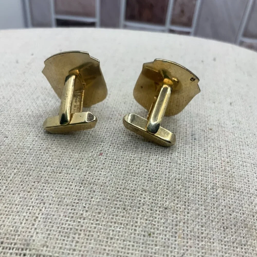 Pat Pend Vintage Gold Tone Cuff Links